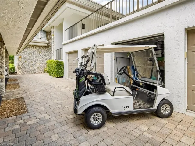 Cart garage with storage