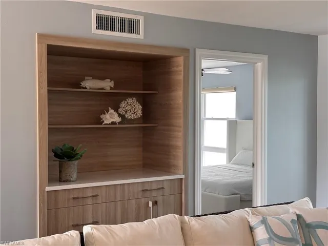 Built-in hutch in family room
