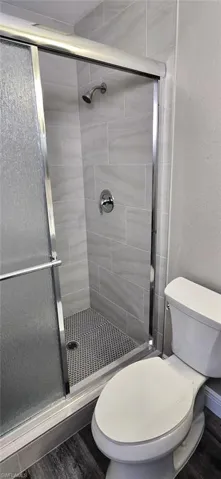 New walk in shower in master bathroom.