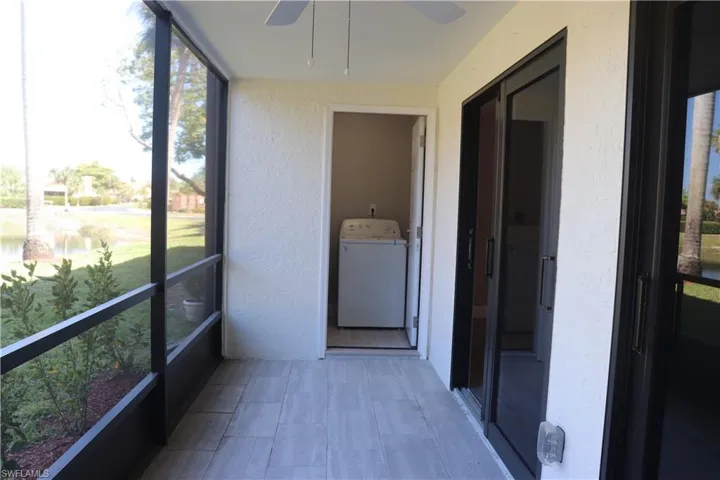 Lanai Porch with access to private laundryroom. Dryer won't effect the interior temp.