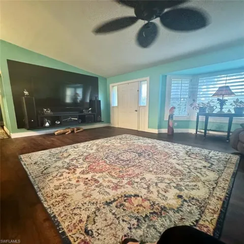 Living room with ceiling fan