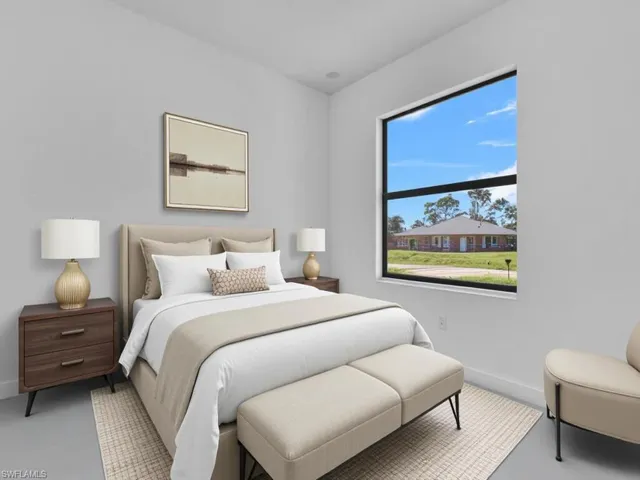 Bedroom with baseboards