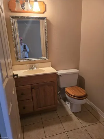 First floor guest bathroom in hallway between bedrooms.