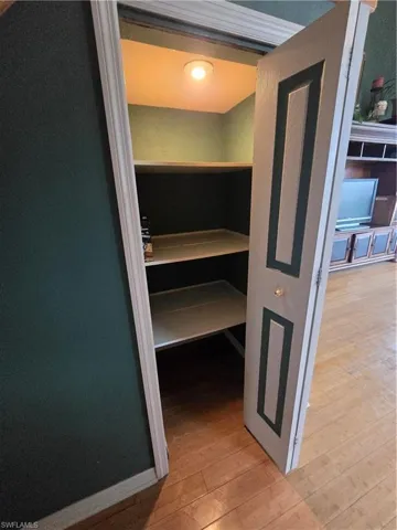 Storage Closetor Pantry Across from kitchen.
