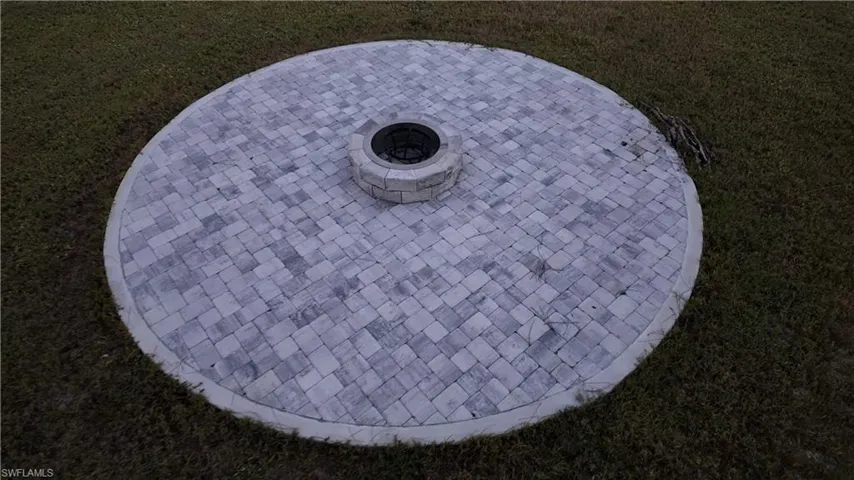 arial view of fire pit