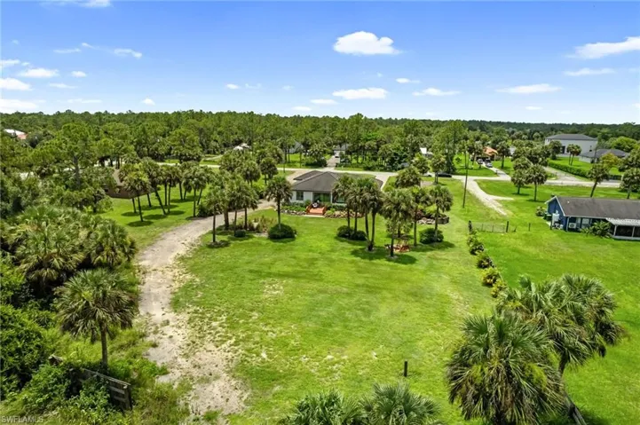 Birds eye view of property