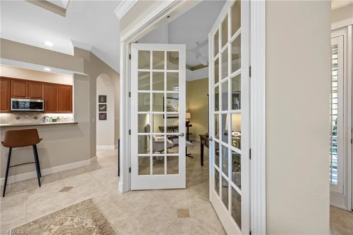 Bedroom/Den with french doors