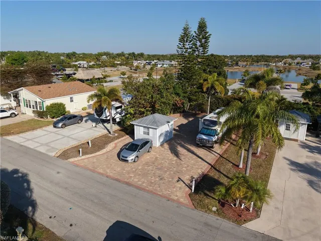 Aerial view of residential area