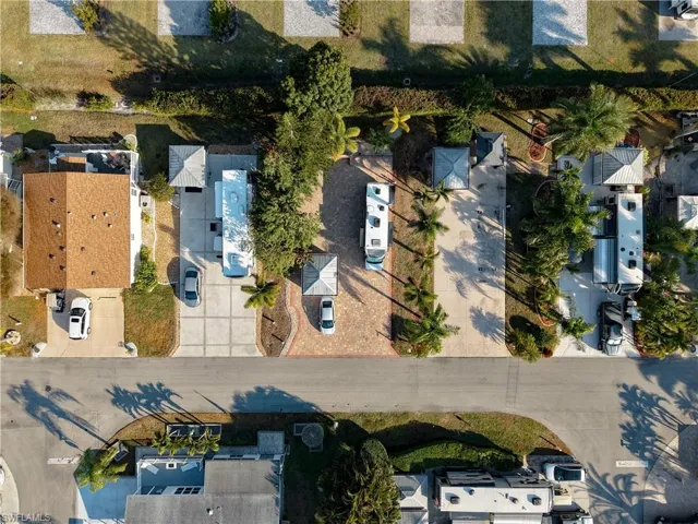 Aerial view of residential area
