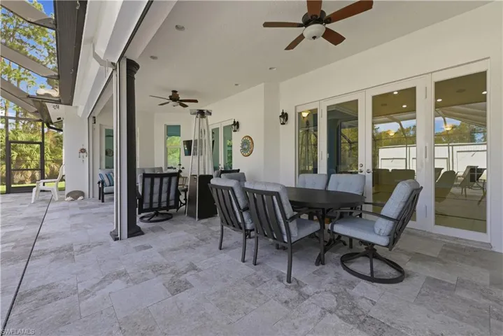 Newly renovated patio with pavers