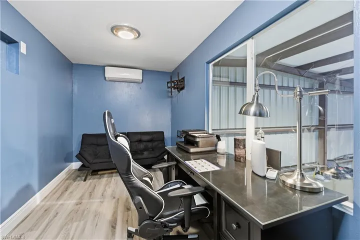 Loft office in workshop