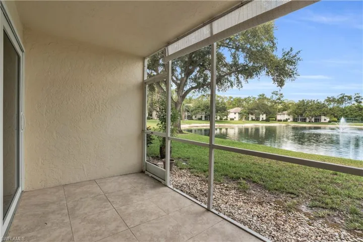 Patio with a water view