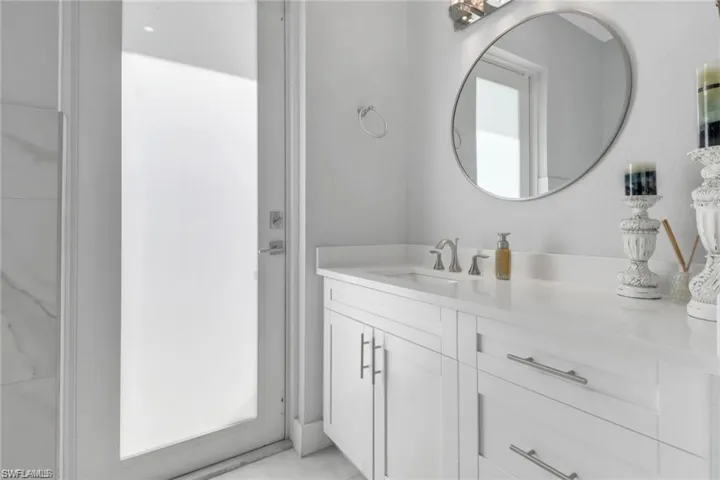 Bathroom featuring vanity