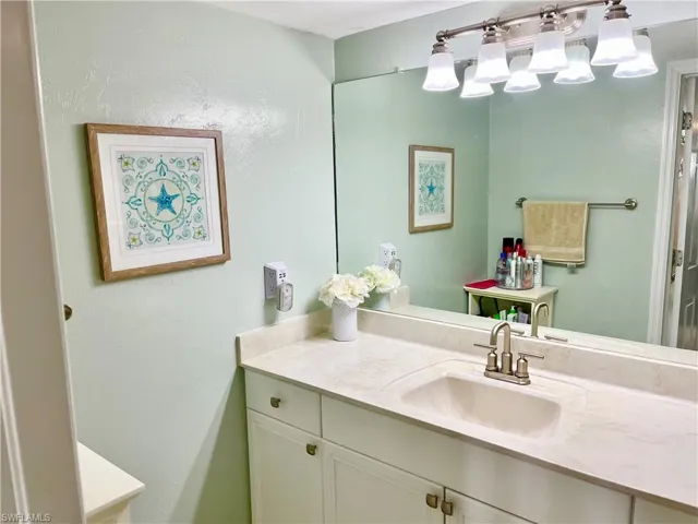 Bathroom featuring vanity