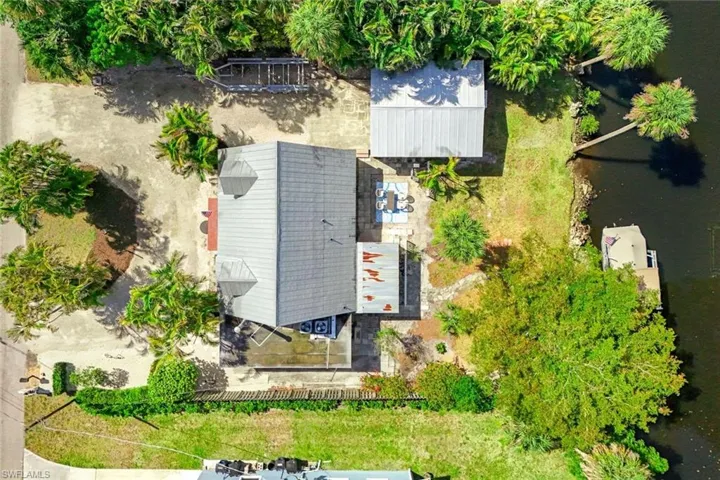 Aerial view of the home.