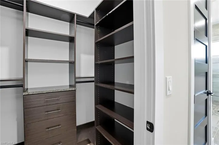 View of walk in closet