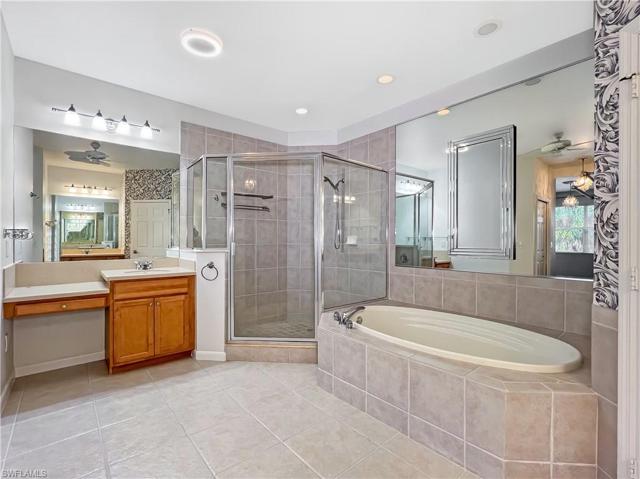 Makeup counter with two separate sink areas
