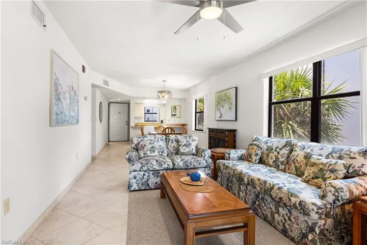 Tiled living room