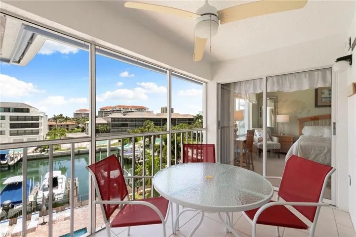 Nice sized tile lanai with a fabulous view