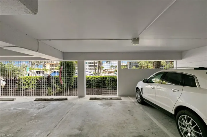 Covered, assigned parking under the building