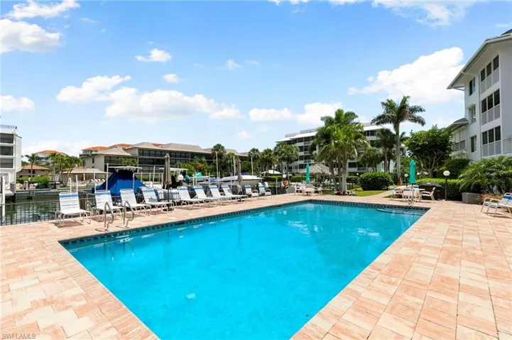 Gorgeous pool area overlooking the water