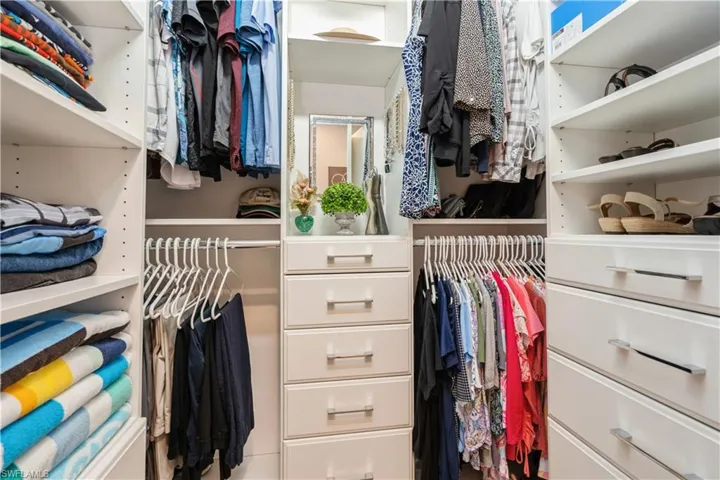 View of walk in closet