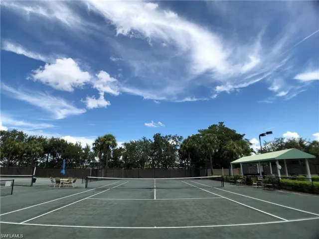 View of tennis court