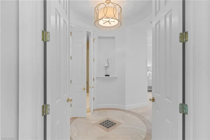 Hallway with baseboards
