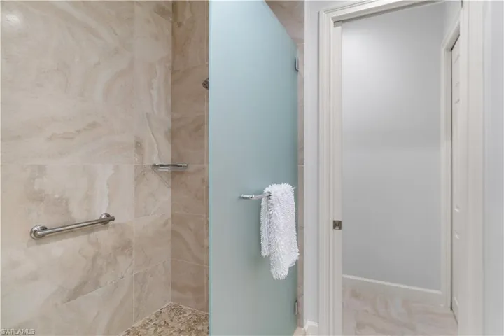 Bathroom with a stall shower