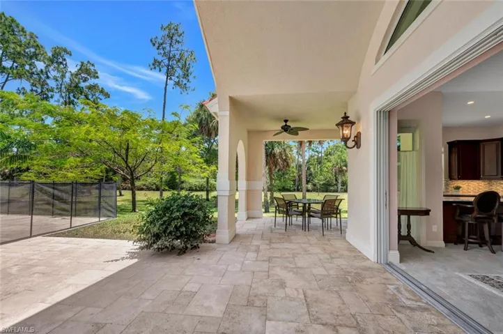 Guest House Lanai faces pool, fountain water feature and main house, creating synergy