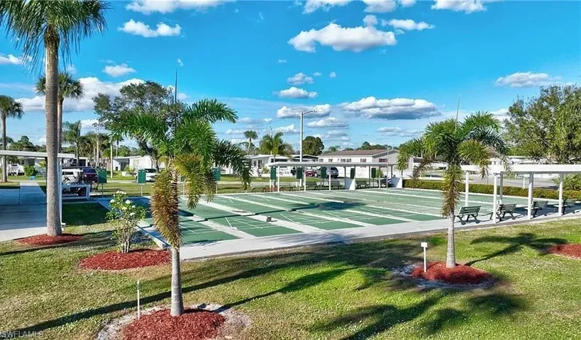 View of community with shuffleboard