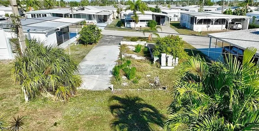 Aerial perspective of suburban area