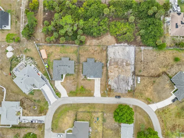 Aerial perspective of suburban area