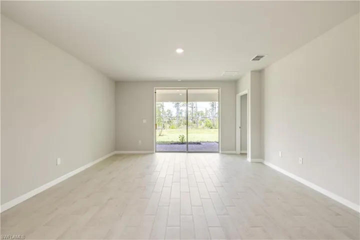 Unfurnished room featuring light hardwood / wood-style flooring