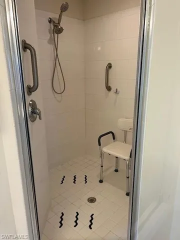 Bathroom featuring an enclosed shower