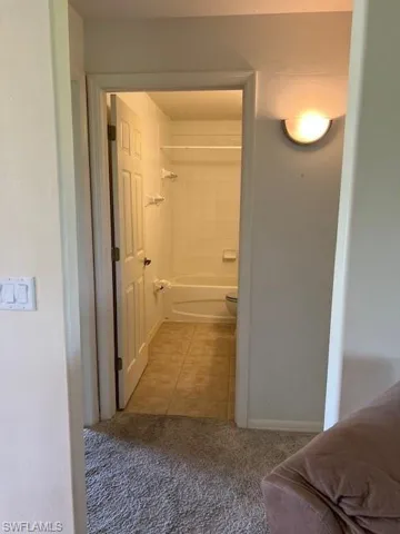 Hall with carpet floors