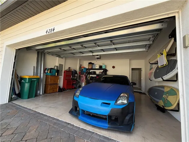Garage with electric panel