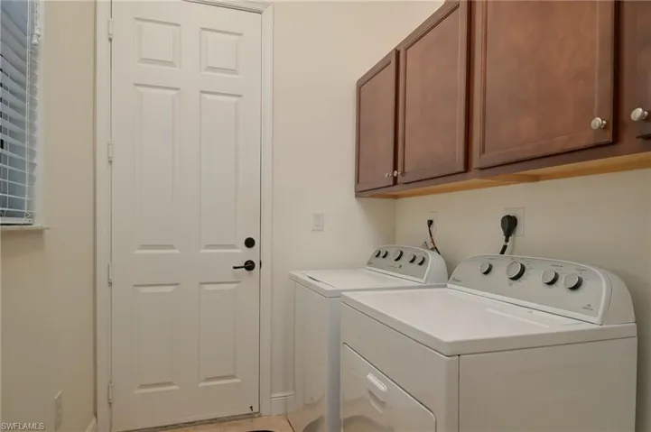 Downstairs laundry area