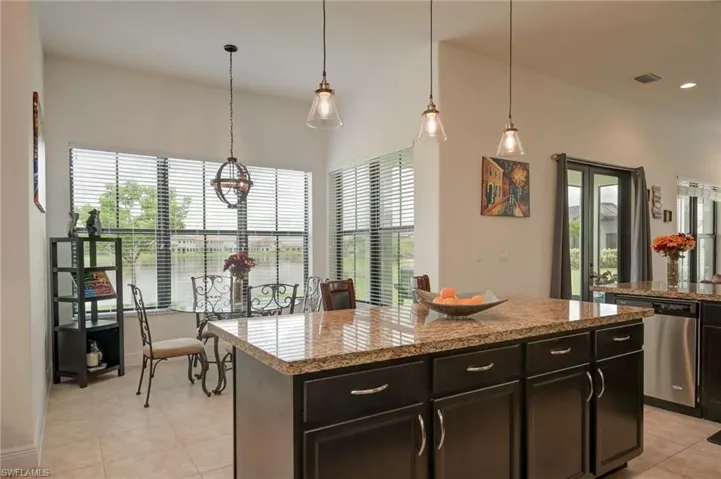 Breakfast nook with stunning lake views