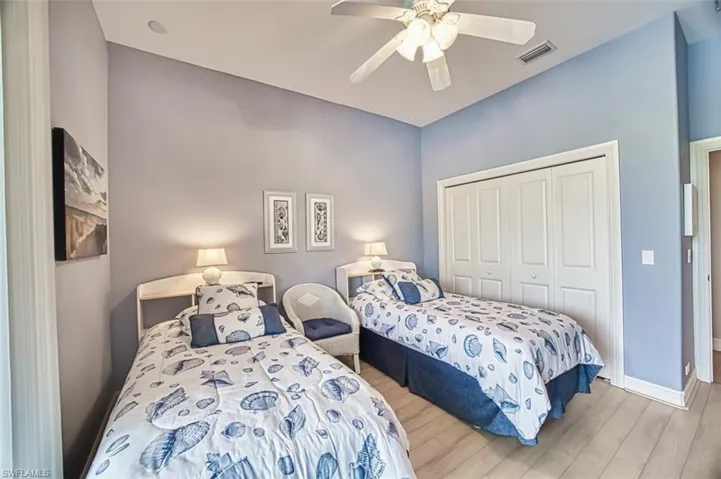 Guest bedroom with access to lanai spit floor plan
