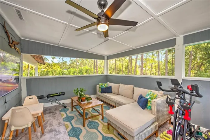 Screened in patio off master bedroom