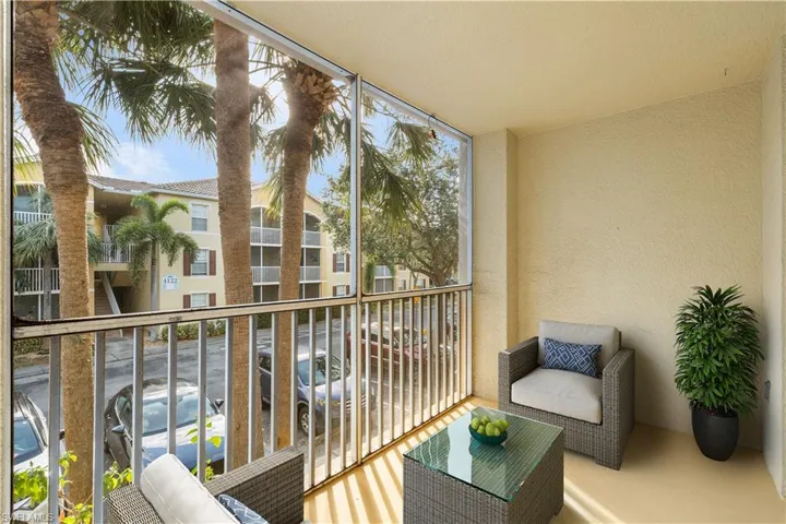 View of balcony, Virtually Staged