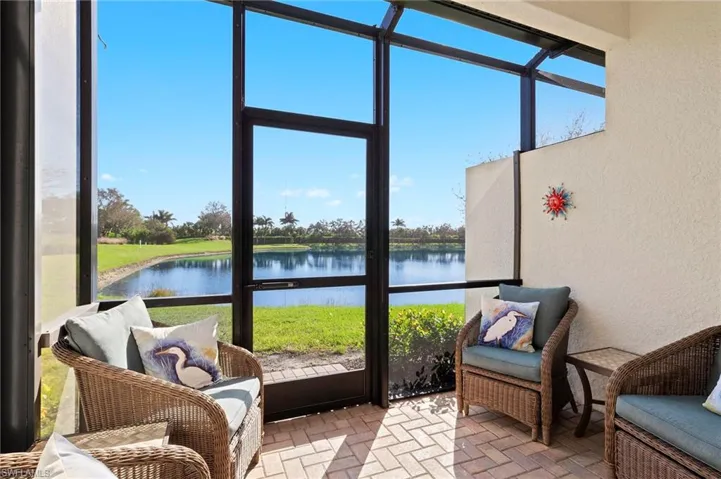 Relax and enjoy the peaceful lake views from your screened lanai