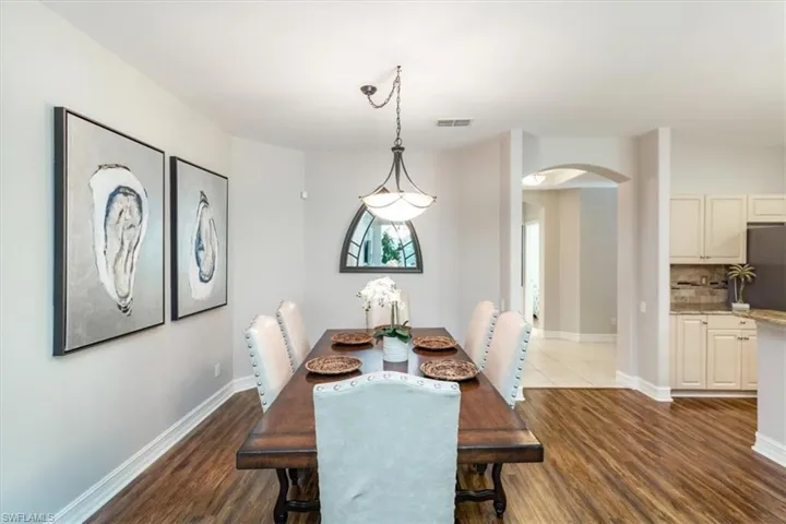Dining room with open floor plan for wonderful entertaining space.
