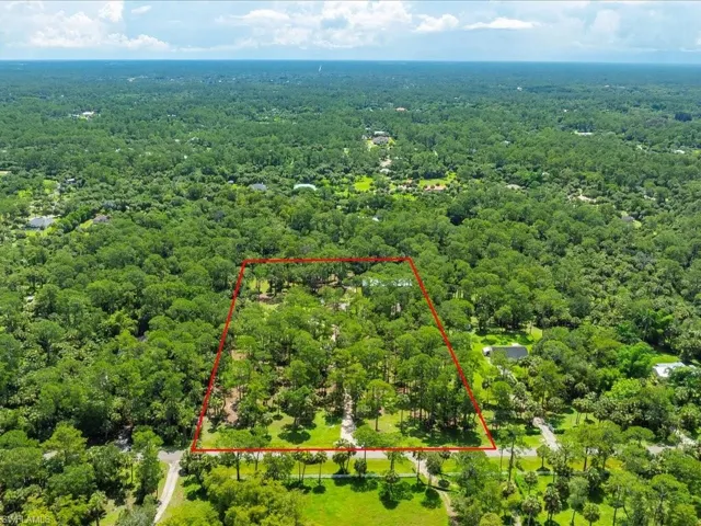 View of property location featuring property boundaries highlighted and a forest