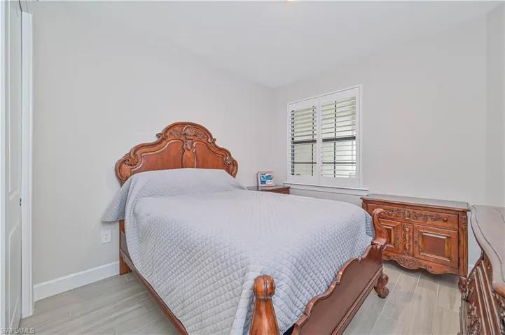 Bedroom with light wood-type flooring