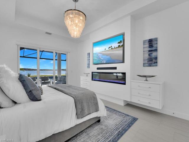 Built-In w/ Electric Fireplace, Floating Cabinets, & 75" TV