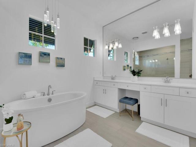Master Bath-Custom Mirror & Lighting