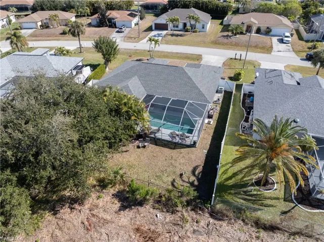 Aerial perspective of suburban area