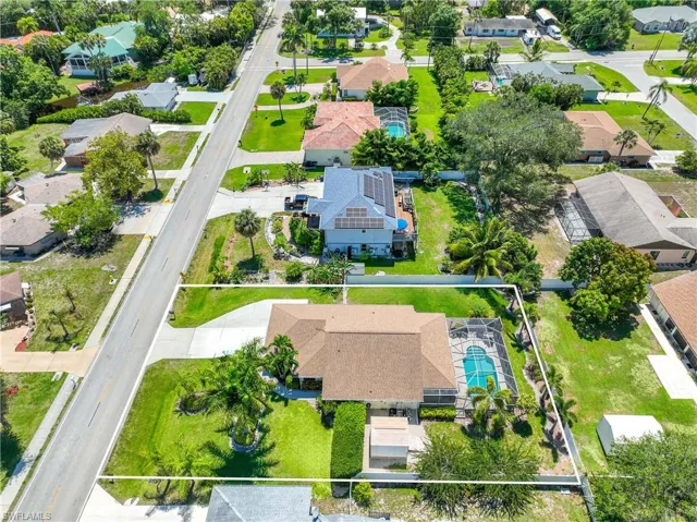 Birds eye view of property